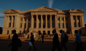 a government building in an African city